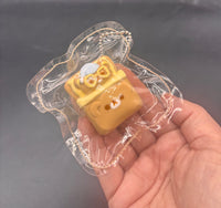 Cute mini rilakkuma bed keychain taba squishy