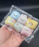 Kawaii mini Taba pack of 6 clocked mochi beanies  taba squishy