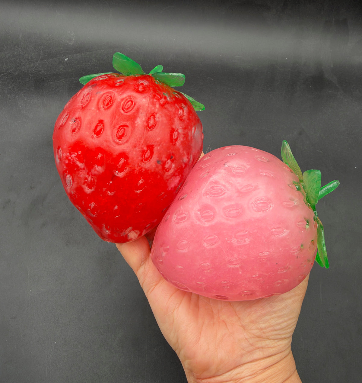 Jumbo thick moldable slushy strawberry stressball