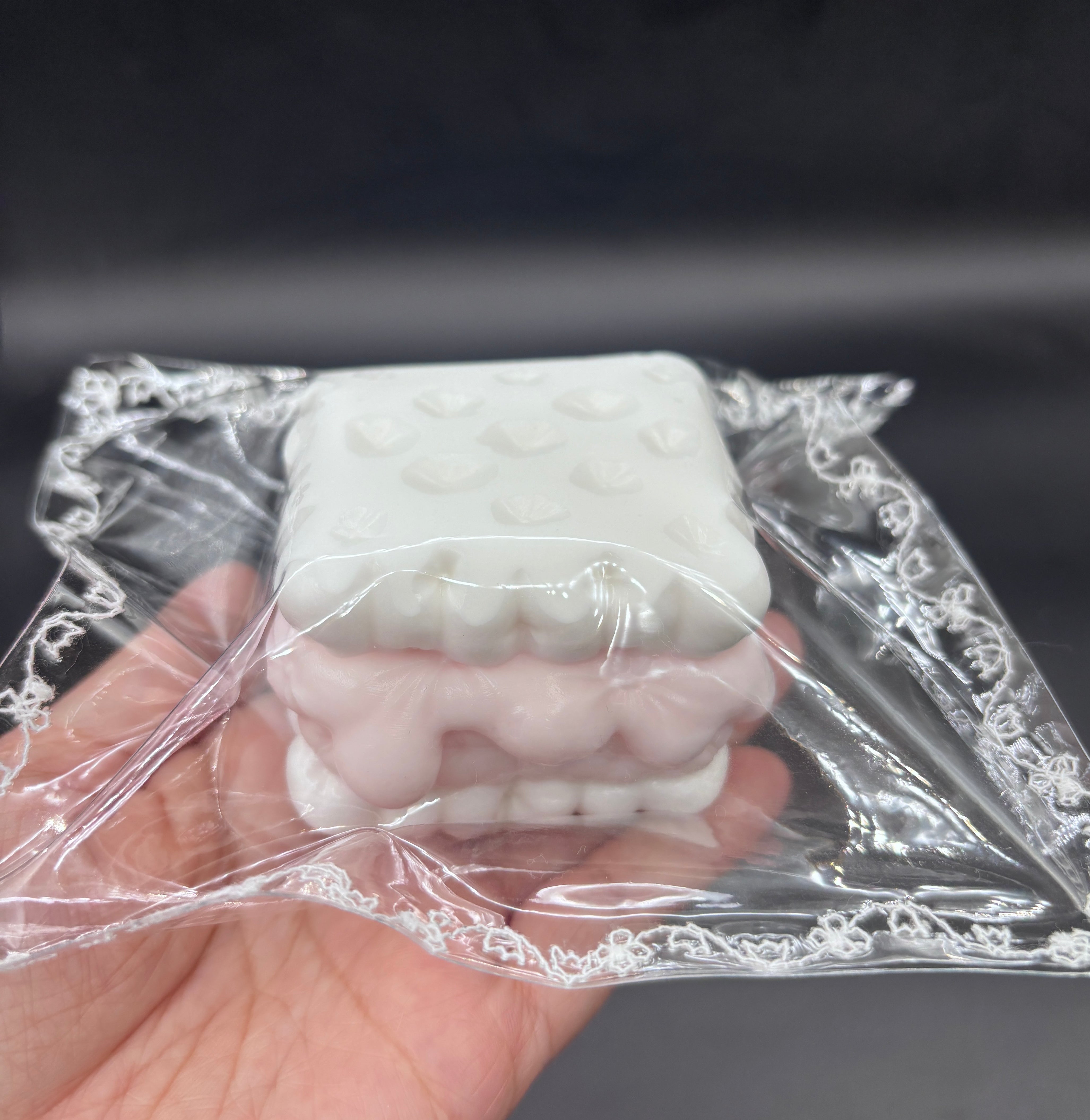 Frozen butter strawberry ice cream sandwich  taba squishy