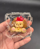 Cute Brown puppy with a hat mini keychain taba squishy