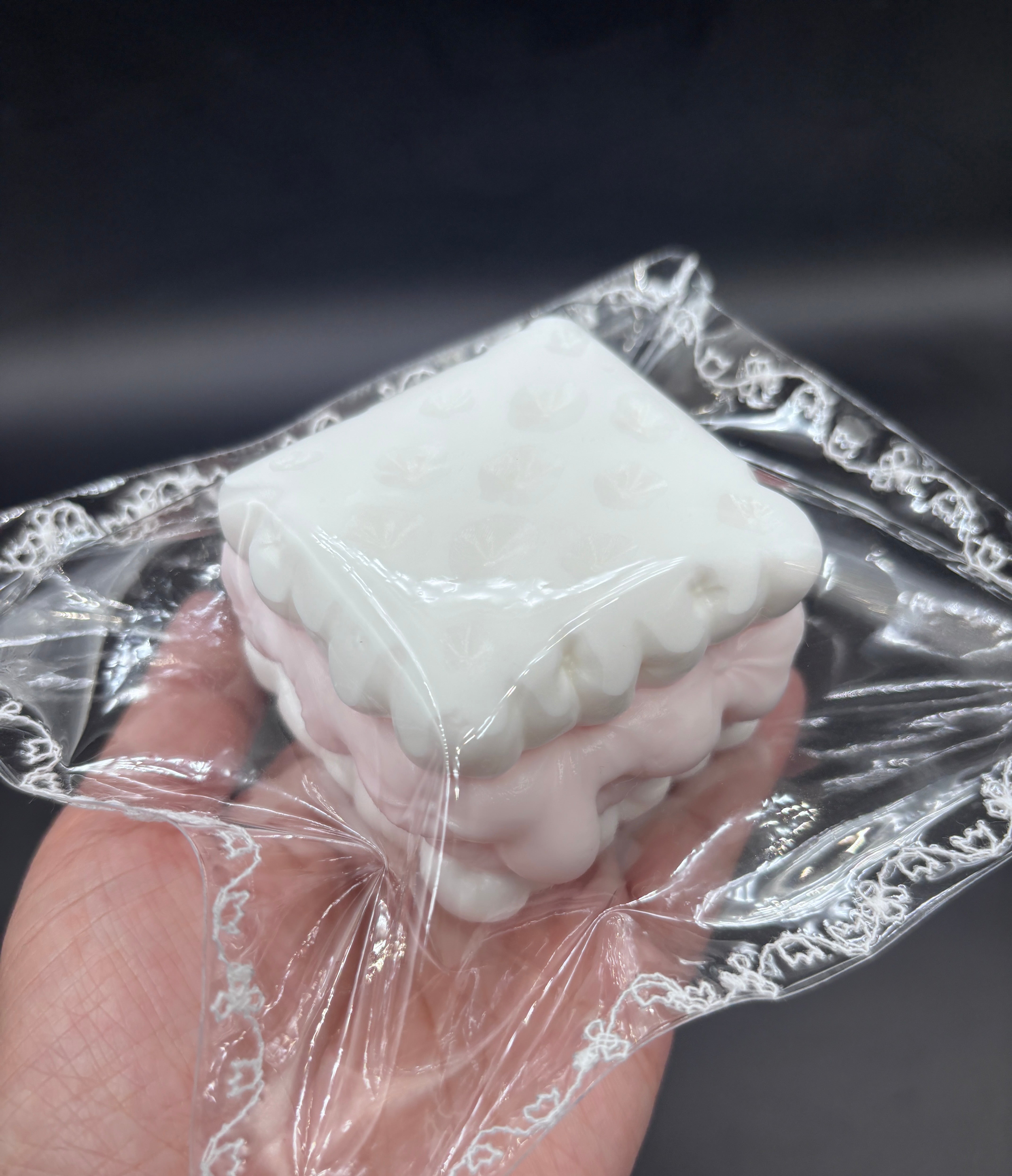 Frozen butter strawberry ice cream sandwich  taba squishy