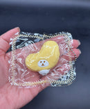 Mini Jokebear with a banana costume soft keychain super cute taba squishy