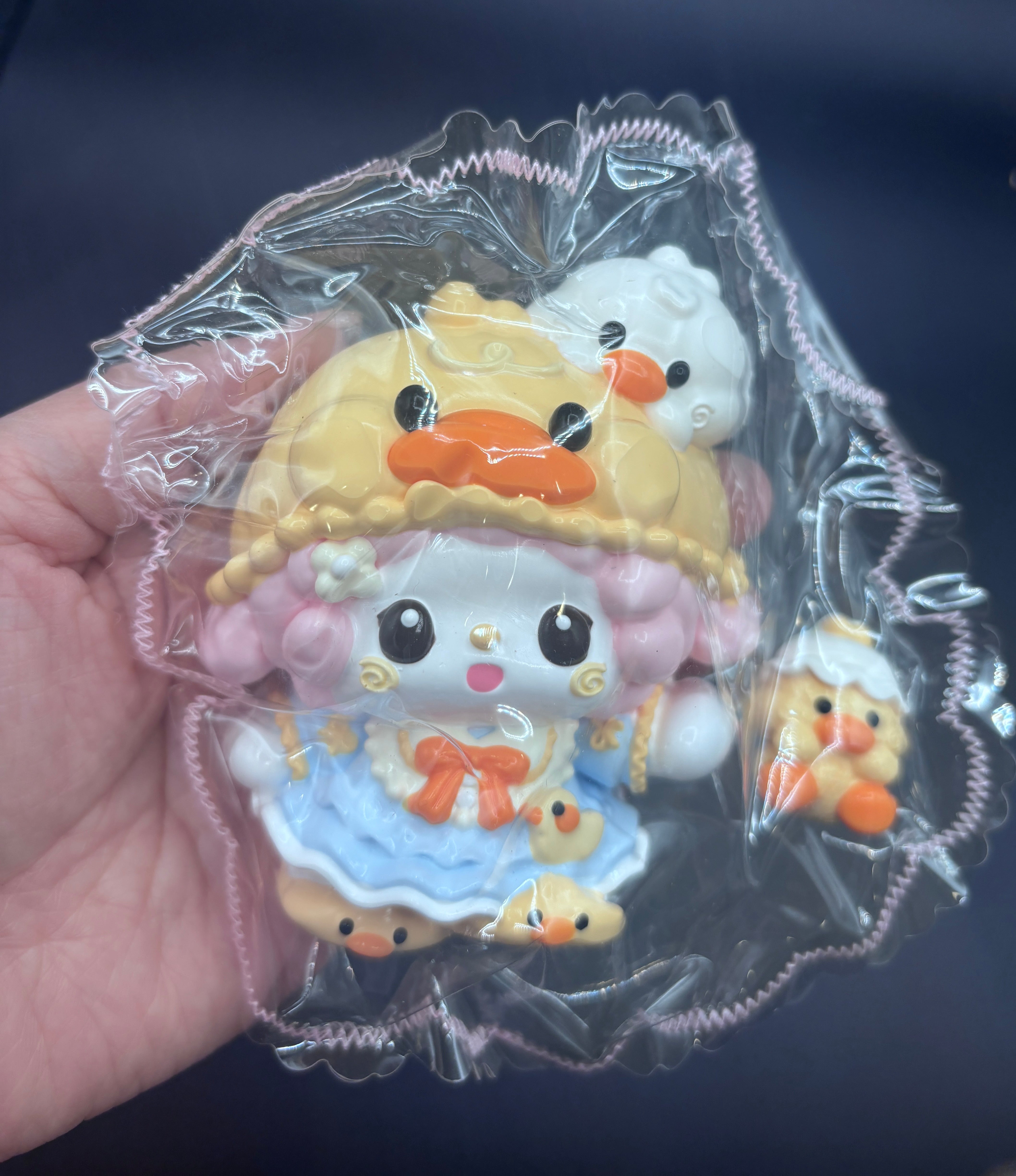 Super cute and detailed sweet piano in a duck costume with a small duck  taba squishy