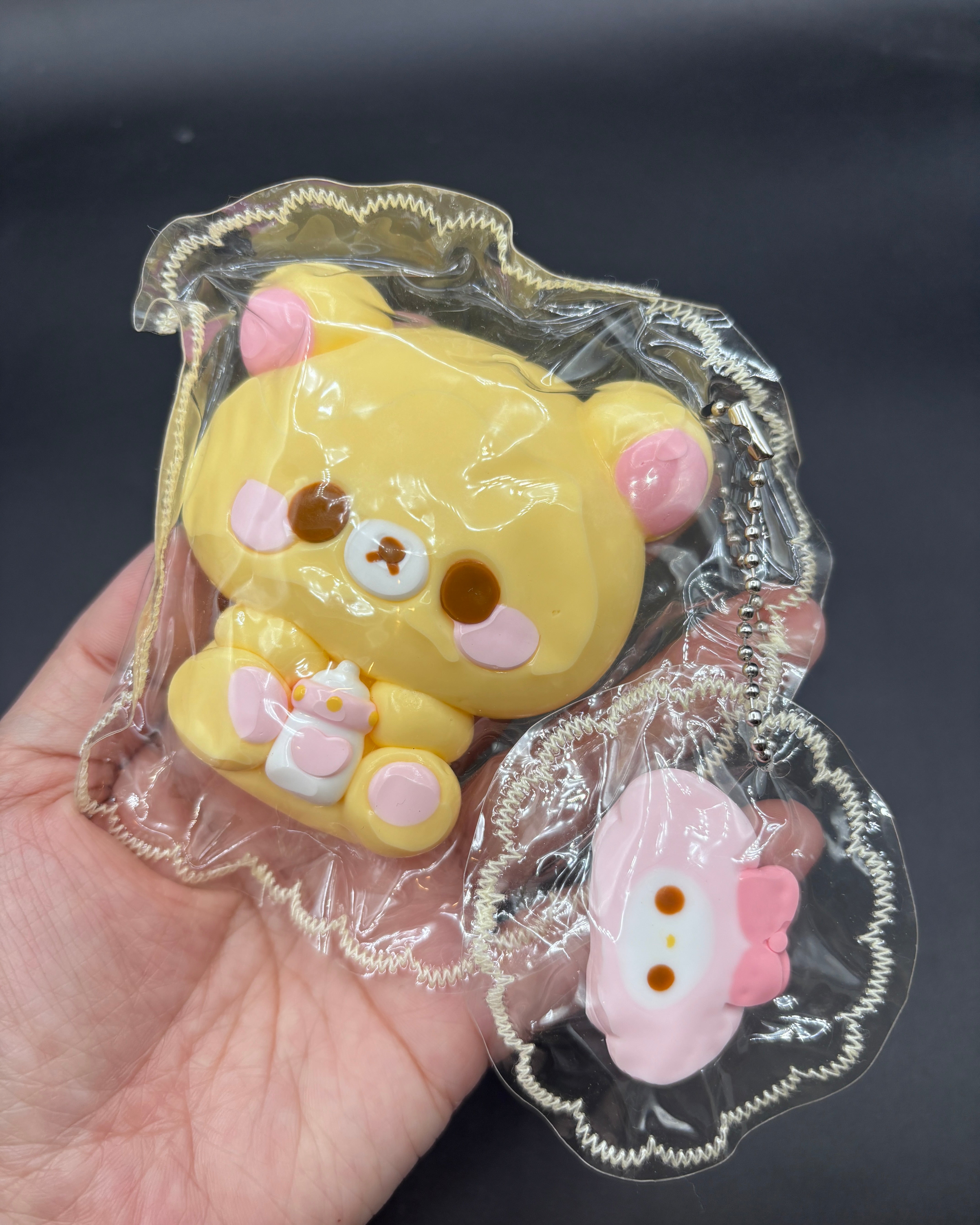 Cute baby bear with a mini Taba keychain soft  taba squishy