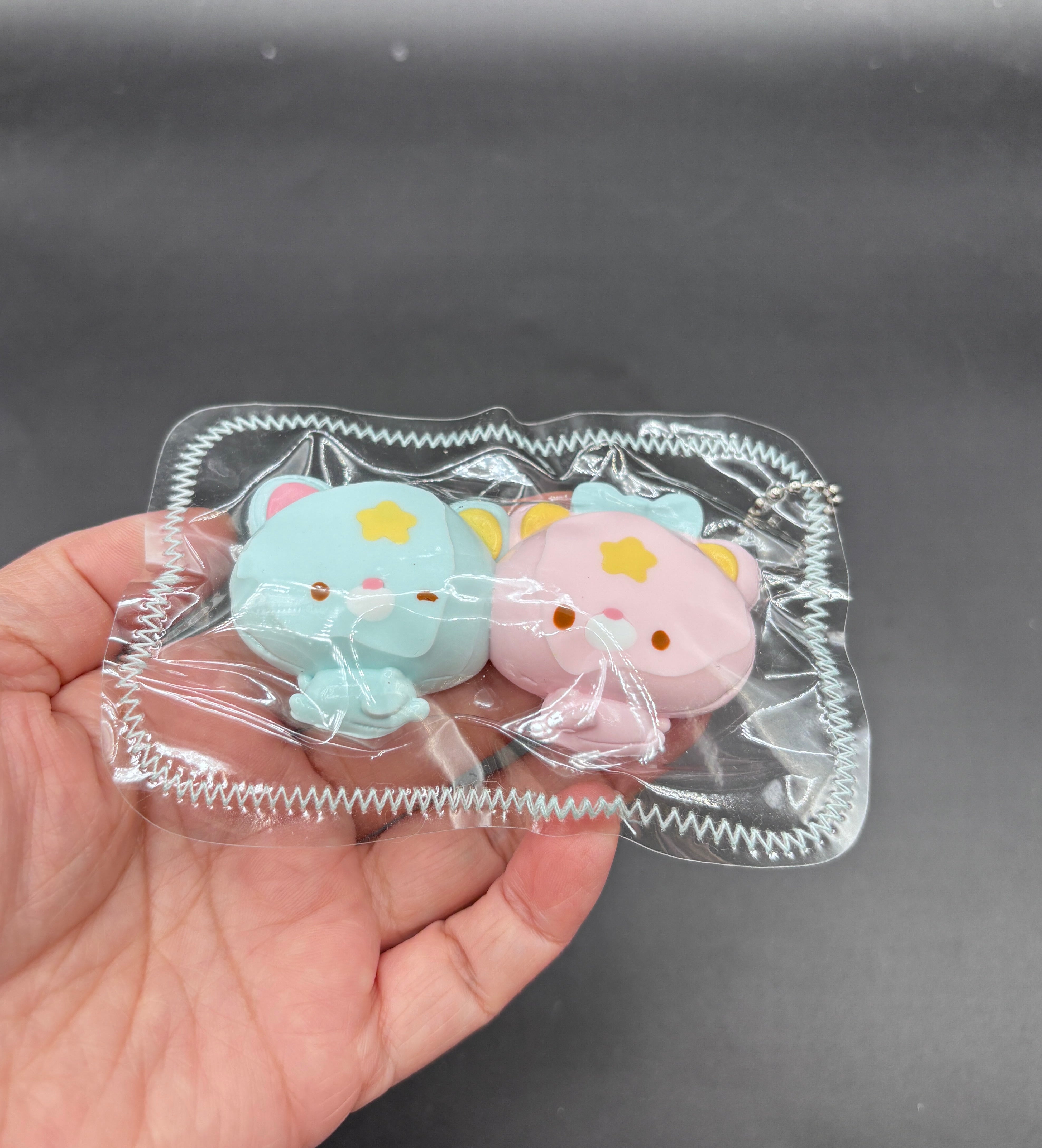 Mini pack of 2 twin stars cute taba keychain