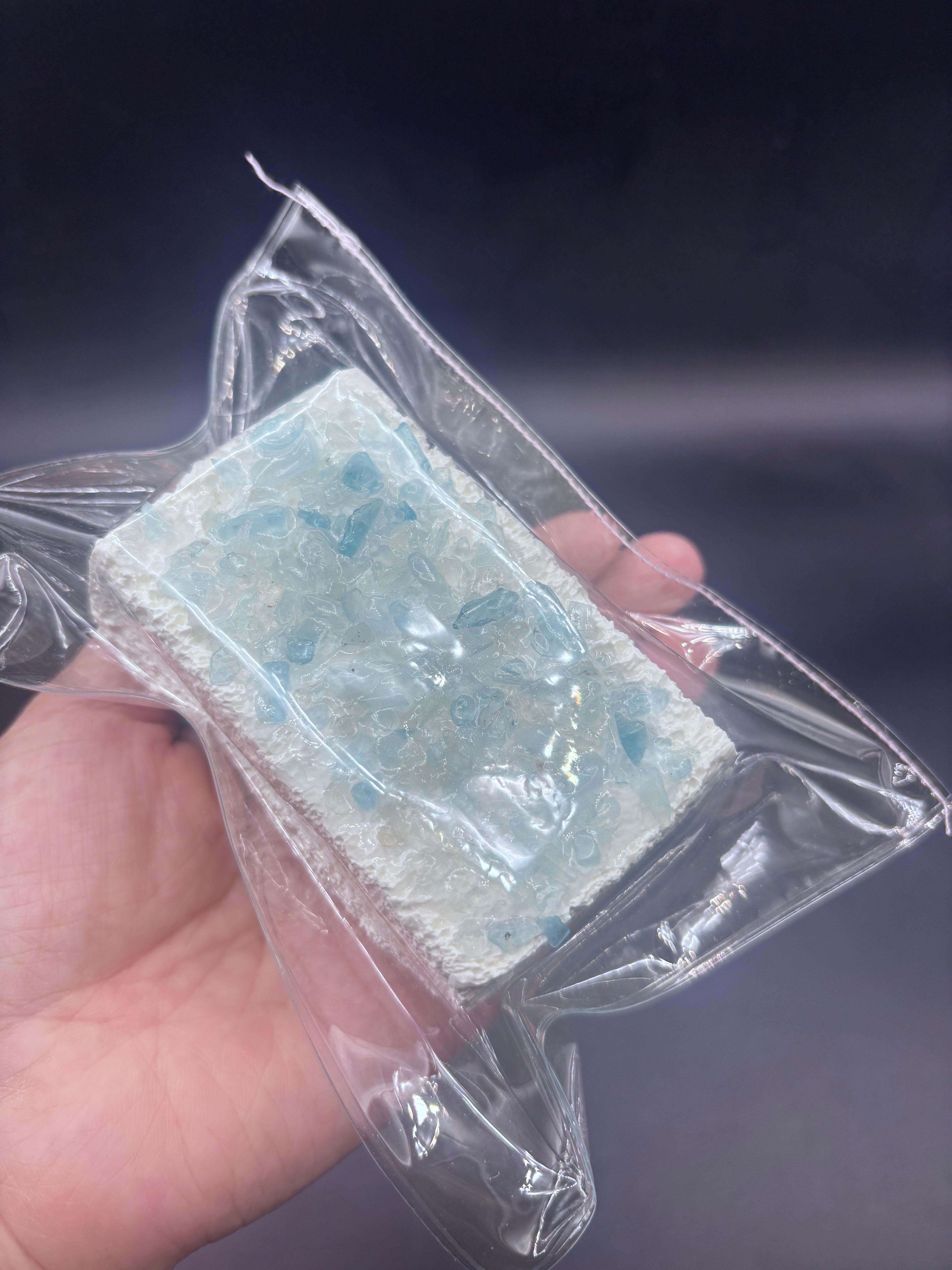 (3 colors) gemstone crunchy taba squishy cake soft