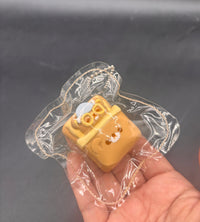 Cute mini rilakkuma bed keychain taba squishy