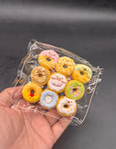 Mini pack of 9 Sumikko Gurashi donut taba squishy