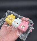 Pack of 3 cute bunny marshmellow trio soft Taba Squishy Toy
