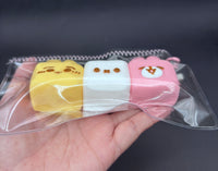 Pack of 3 cute bunny marshmellow trio soft Taba Squishy Toy