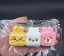 Pack of 3 cute bunny marshmellow trio soft Taba Squishy Toy