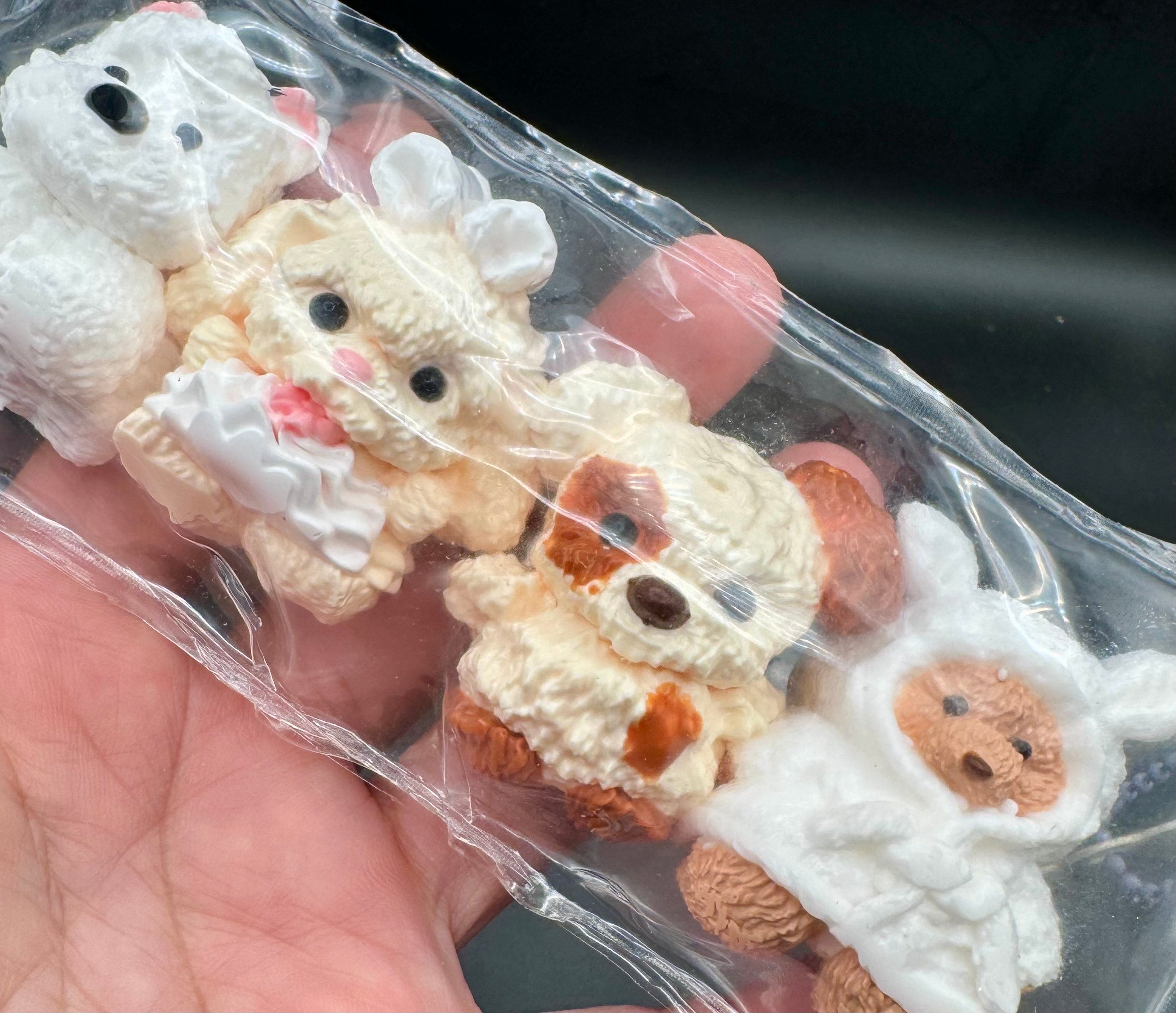 Four cute puppy taba squishy toy