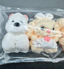 Four cute puppy taba squishy toy