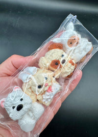 Four cute puppy taba squishy toy