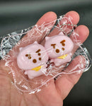 mini twin animal keychain taba squishy (1pcs)