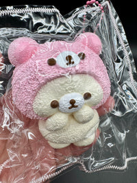 Pink Hoodie bear Taba Squishy Toy