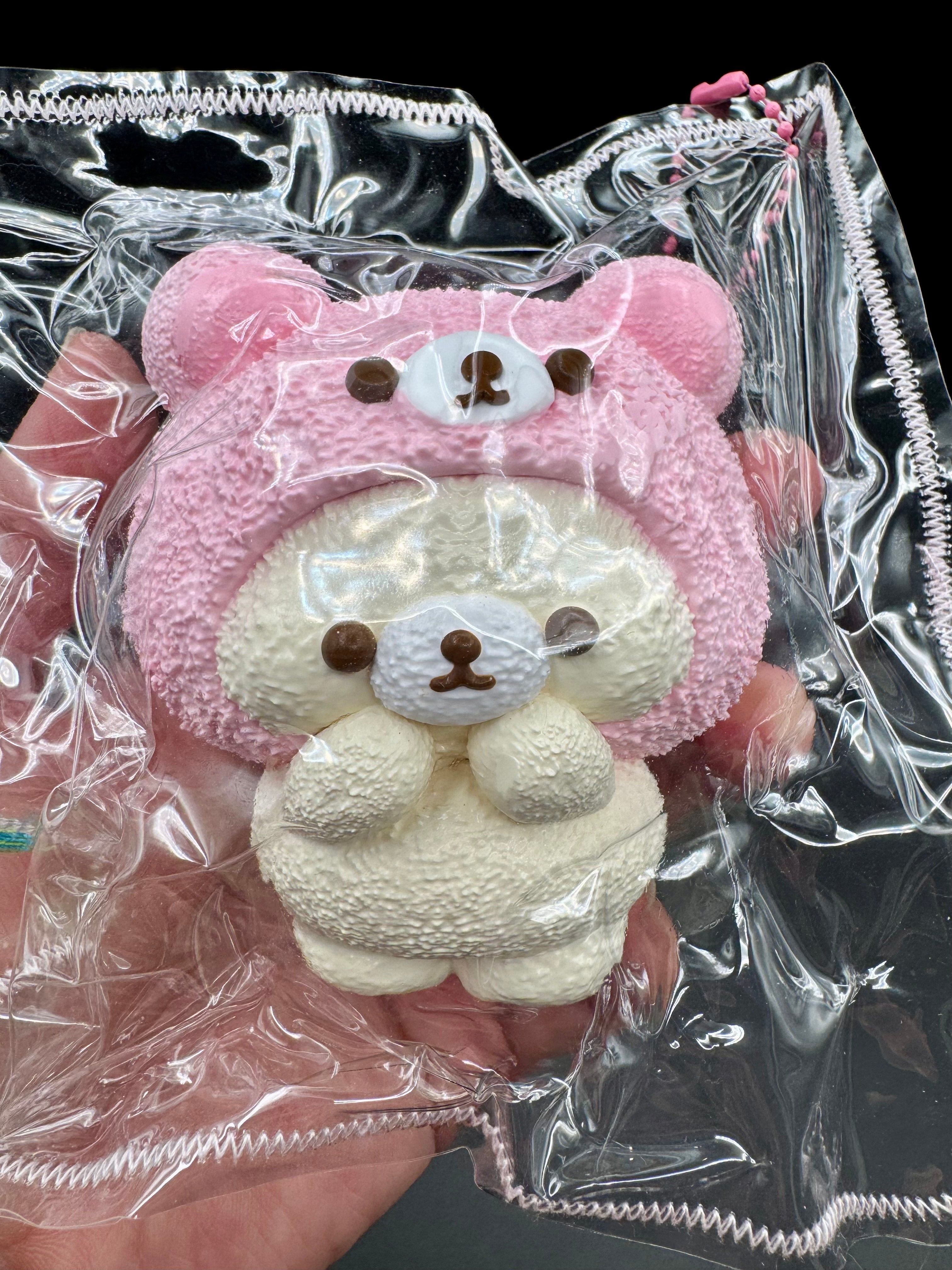 Pink Hoodie bear Taba Squishy Toy