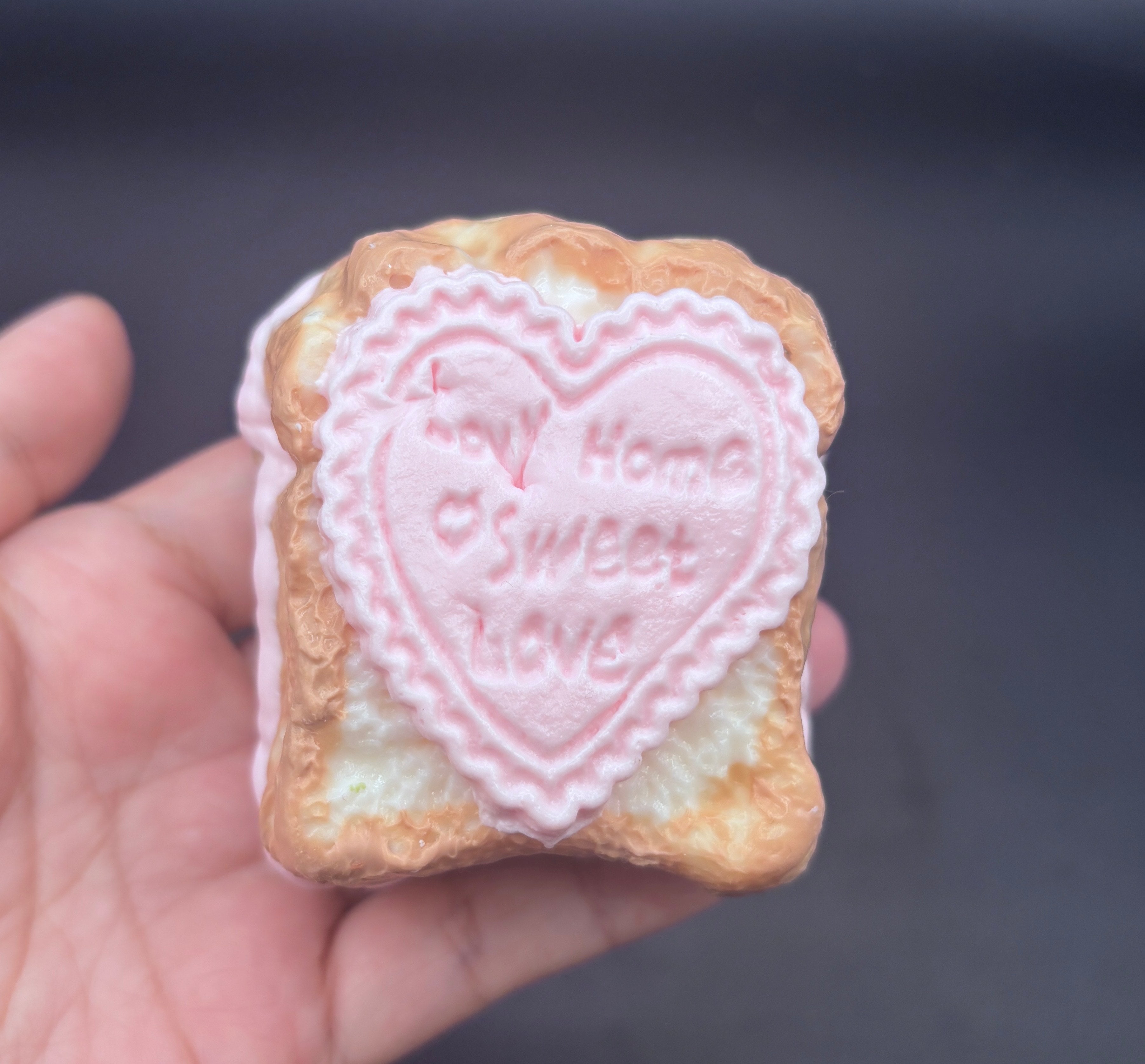 frozen butter small heart strawberry toast taba squishy