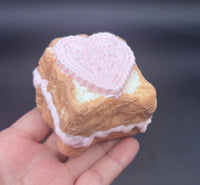 frozen butter small heart strawberry toast taba squishy
