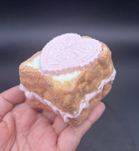 frozen butter small heart strawberry toast taba squishy