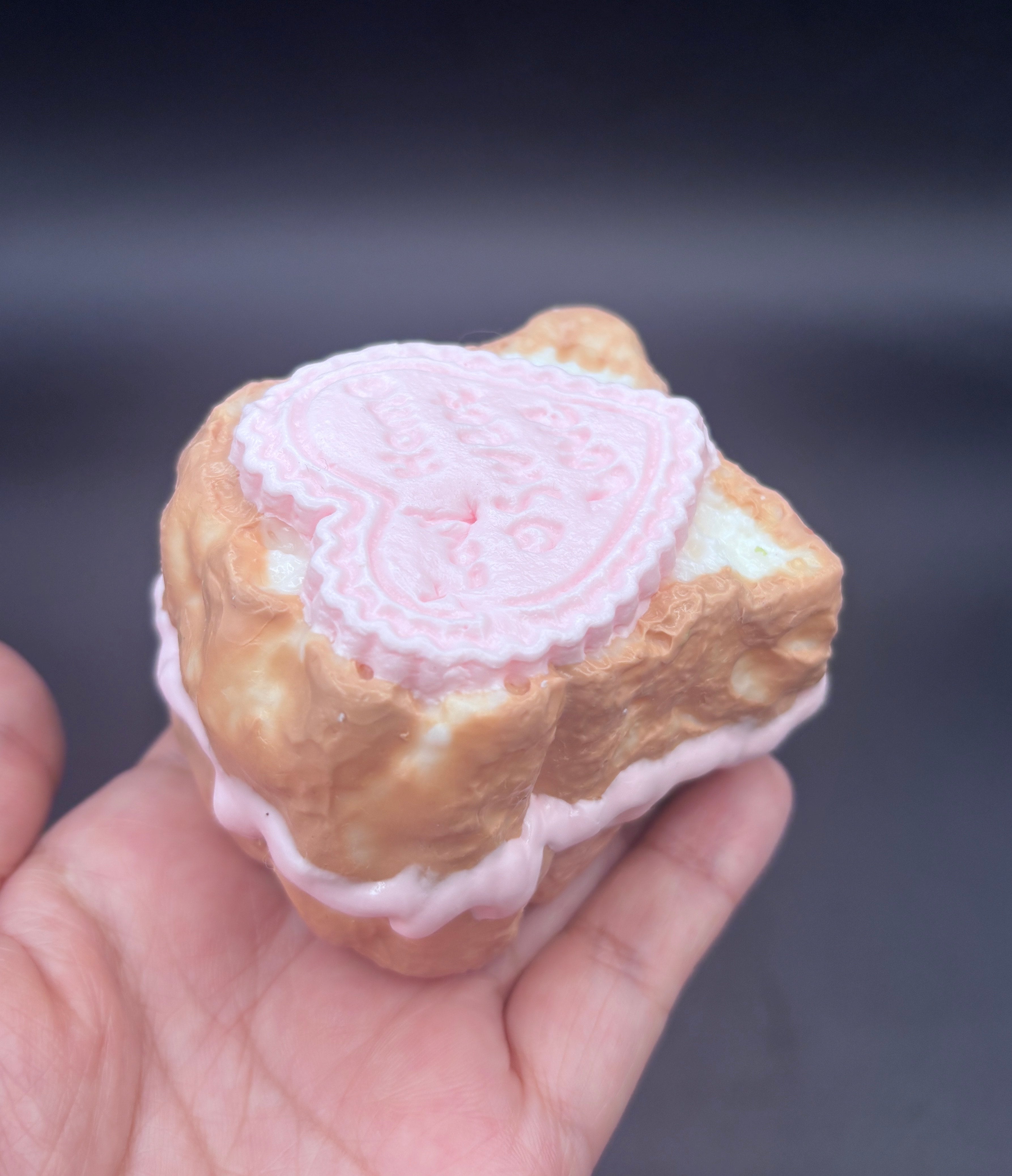 frozen butter small heart strawberry toast taba squishy