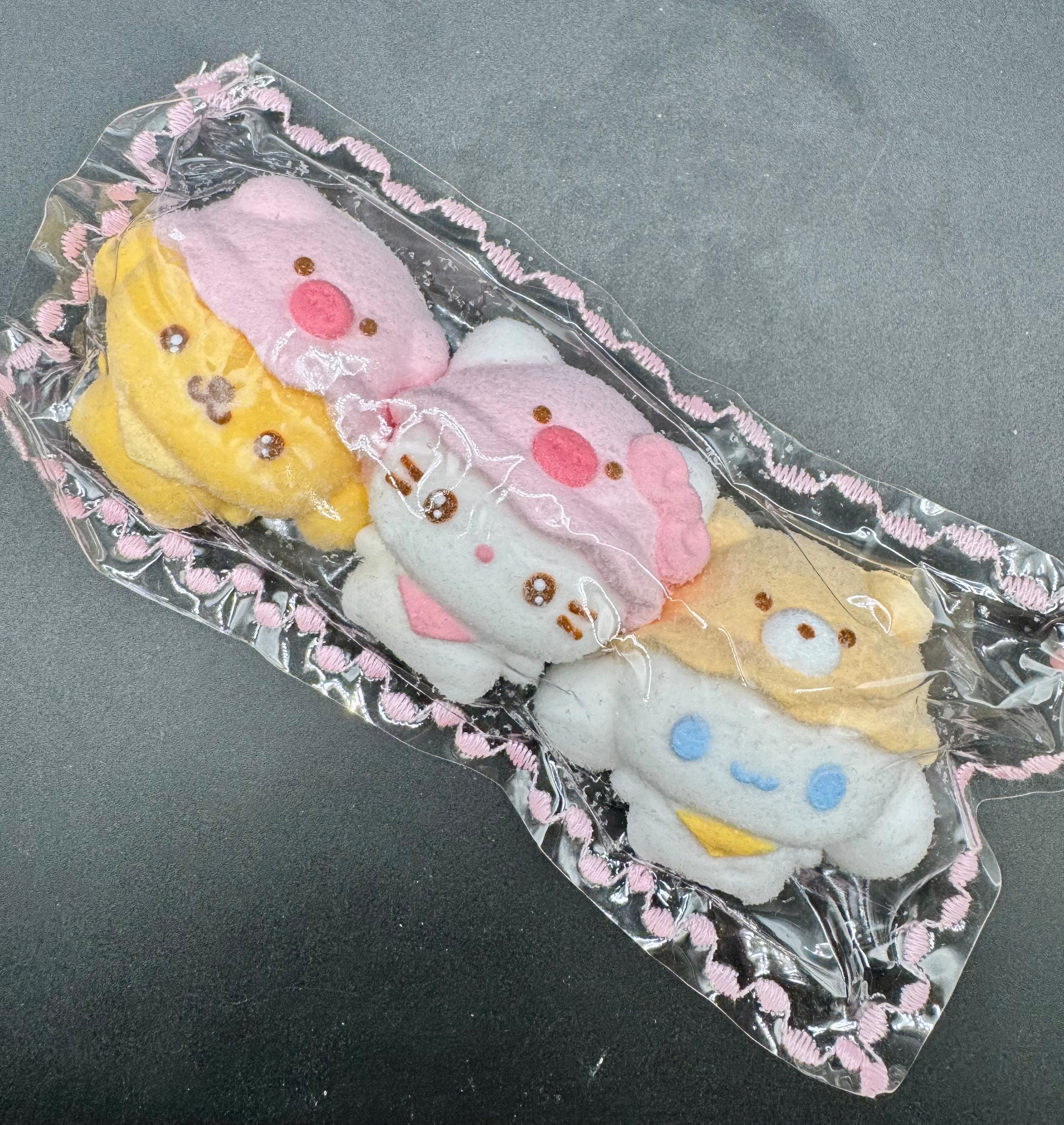 Cute detailed pack of 3 characters soft taba squishy