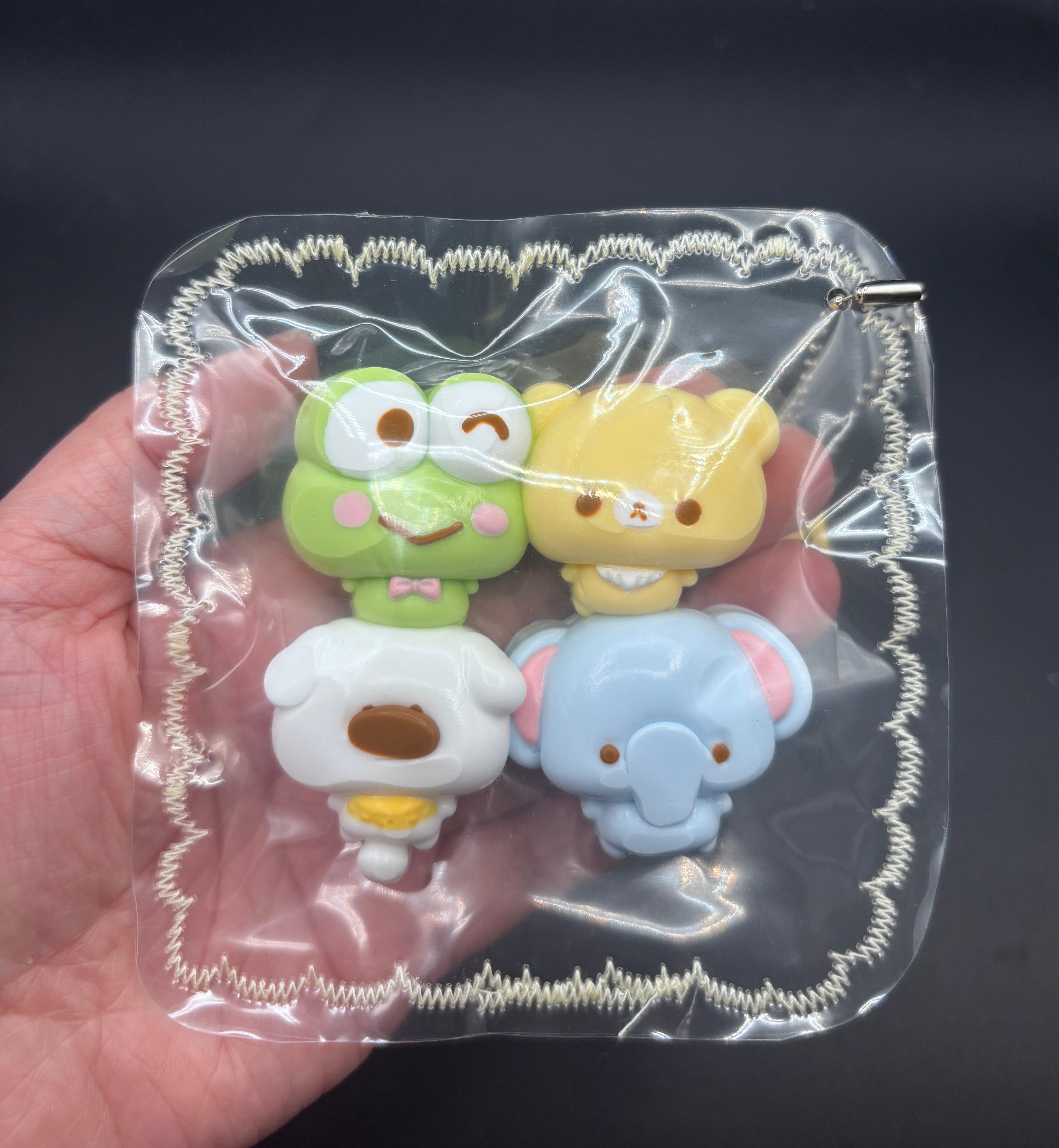 Frog and his friends(bear,dog,elephant) taba squisy toy