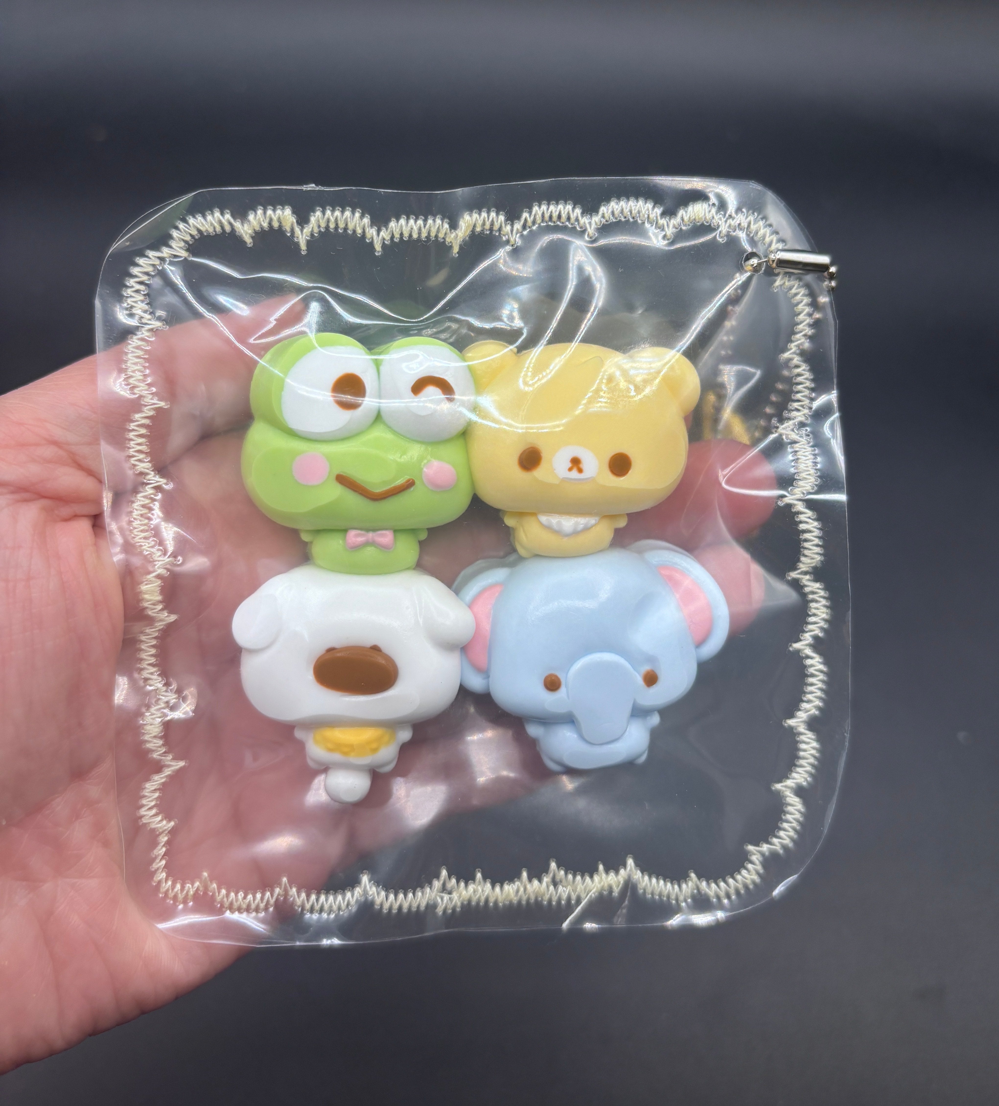 Frog and his friends(bear,dog,elephant) taba squisy toy