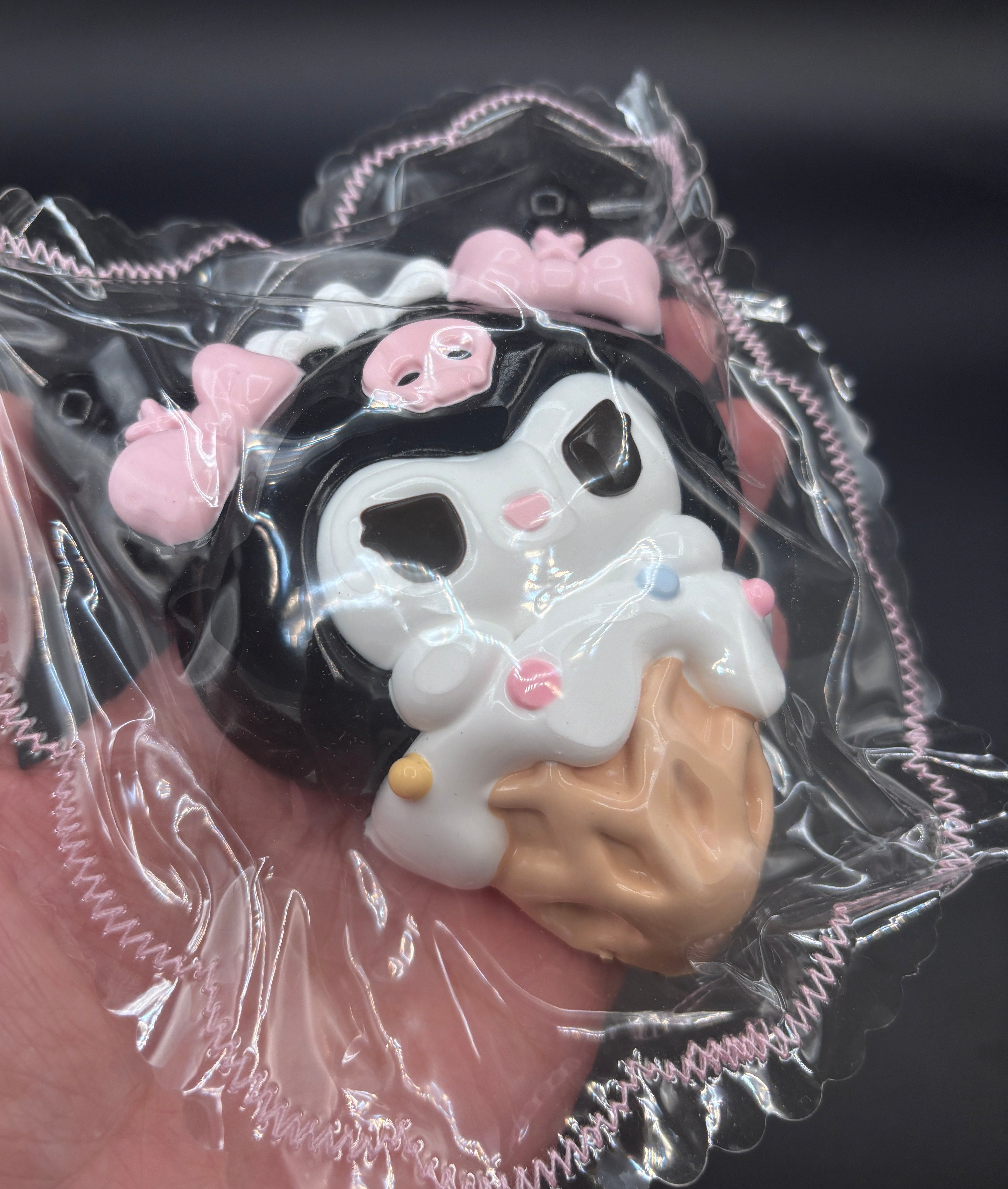 Kuromi ice cream cone taba squishy toy