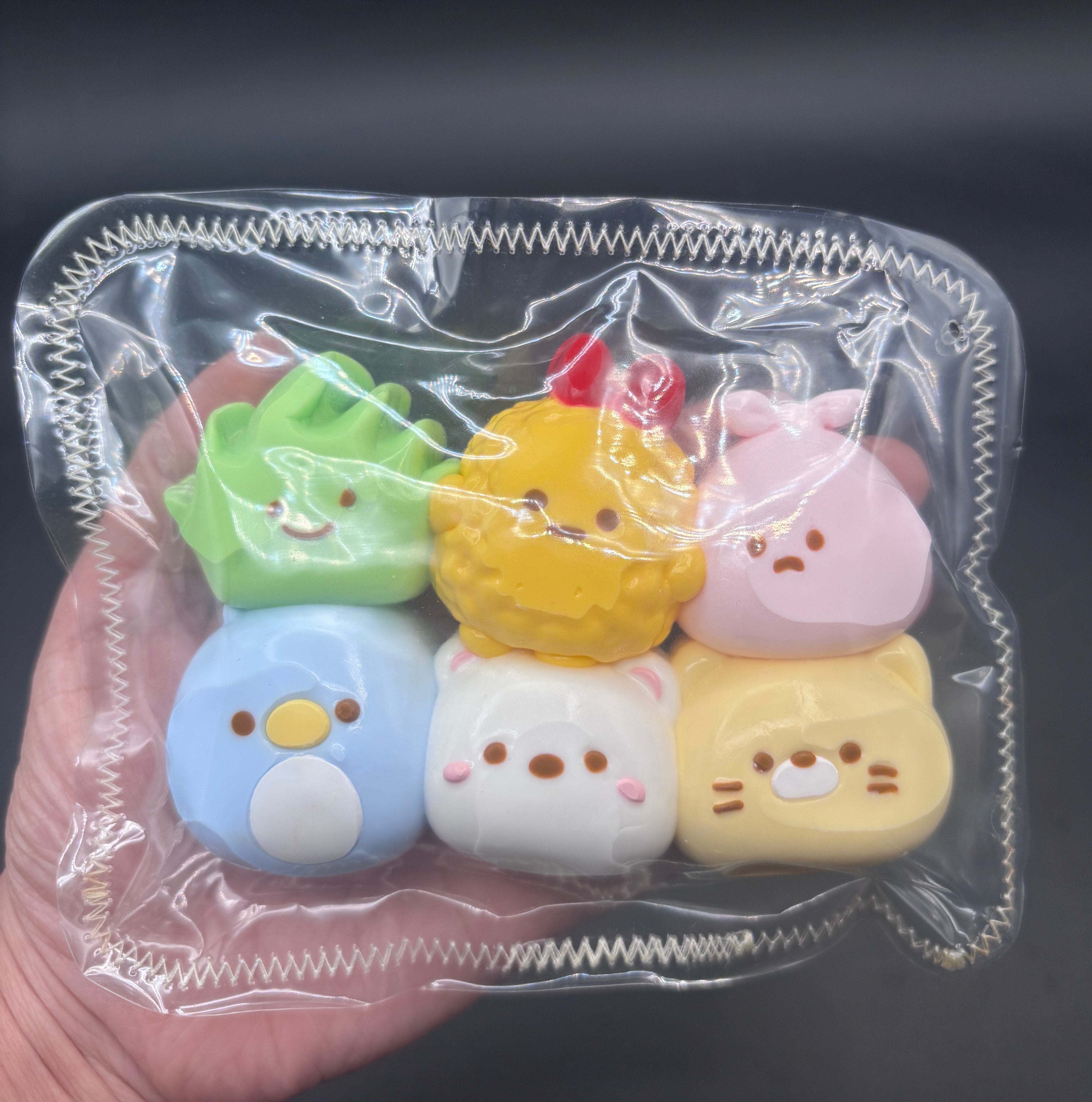 6 large Sumikko Gurashi taba squishy toy