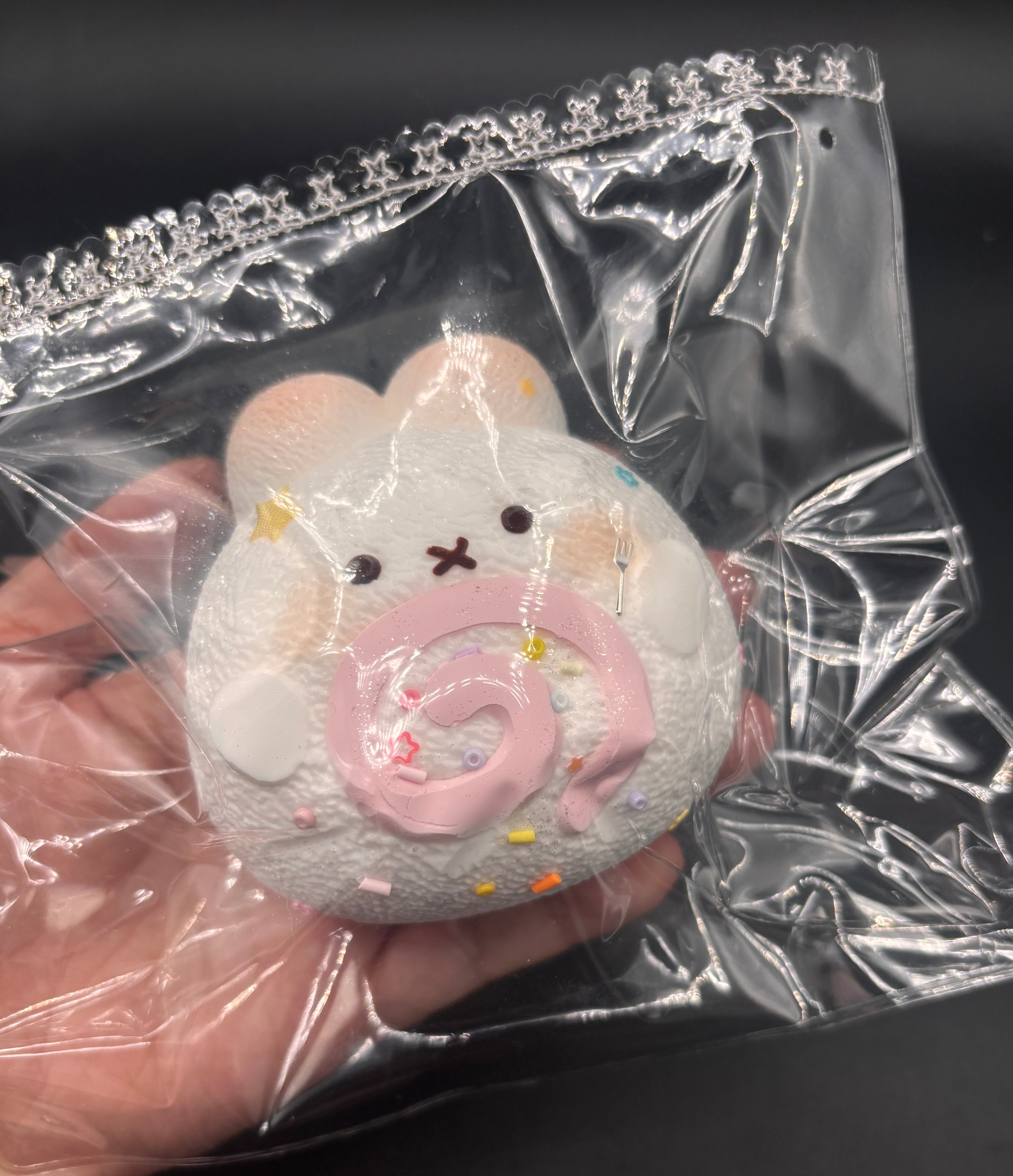 Large cute frozen butter  bun  taba squishy