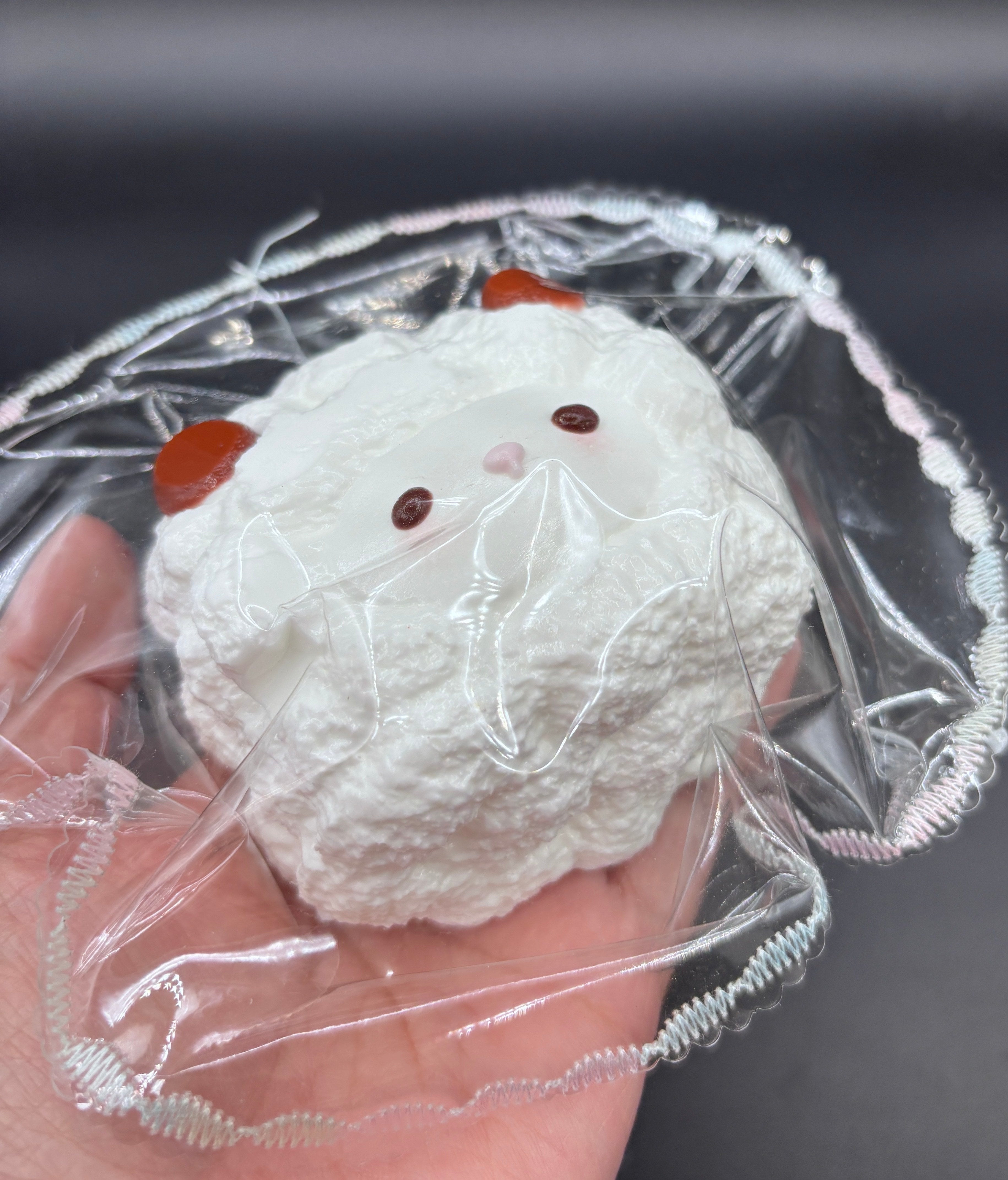 Large Water x cream textured super soft sheep Taba Squishy Toy