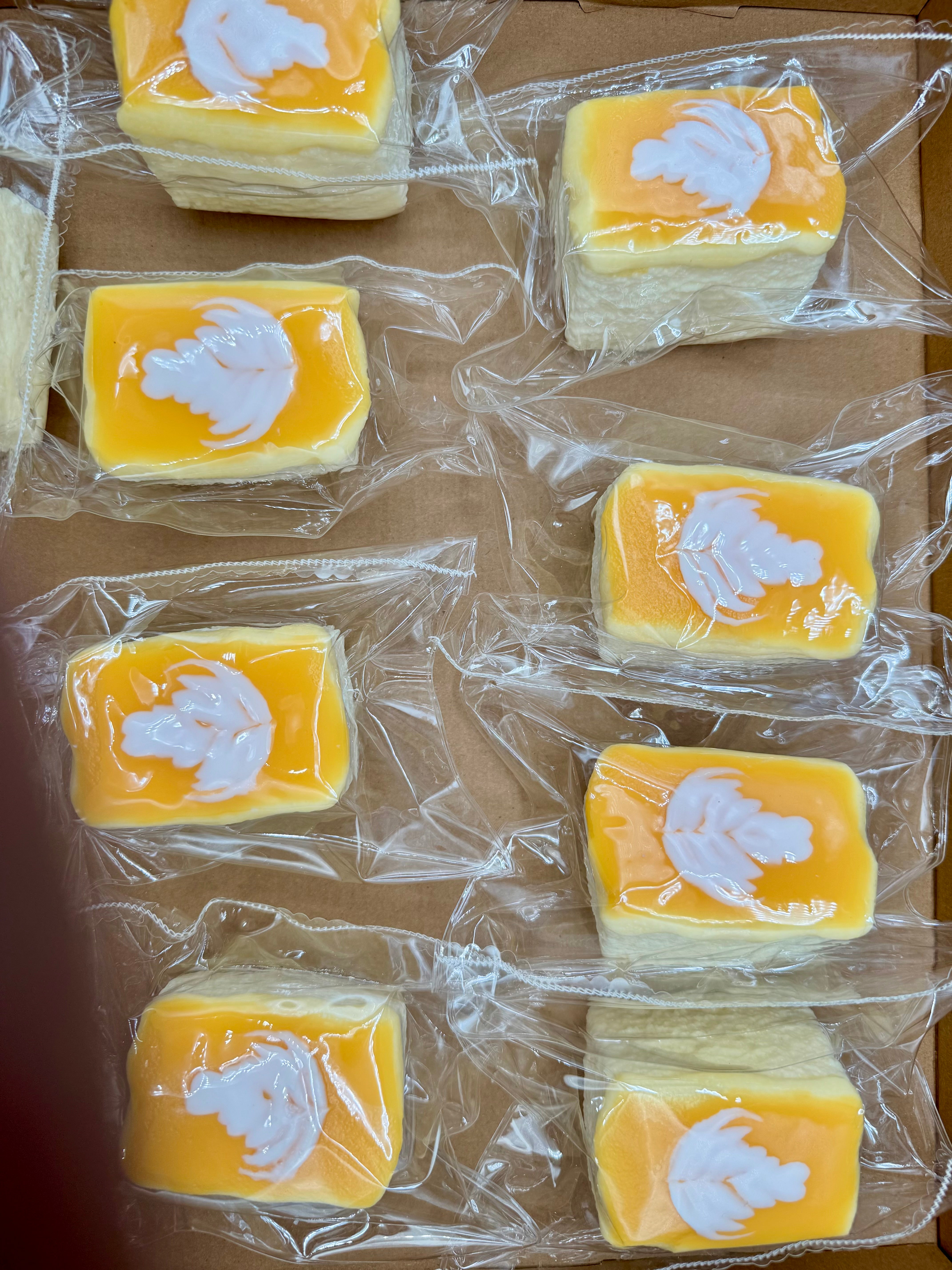 Frozen butter cappuccino cake taba squishy toy (defective as is)