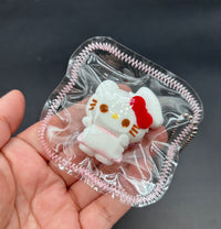 mini cute bowtie kitty keychain taba squishy toy
