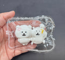 mini twin bear keychain taba squishy (random)