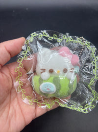 Small cute detailed kitty watermelon soft taba squishy keychain