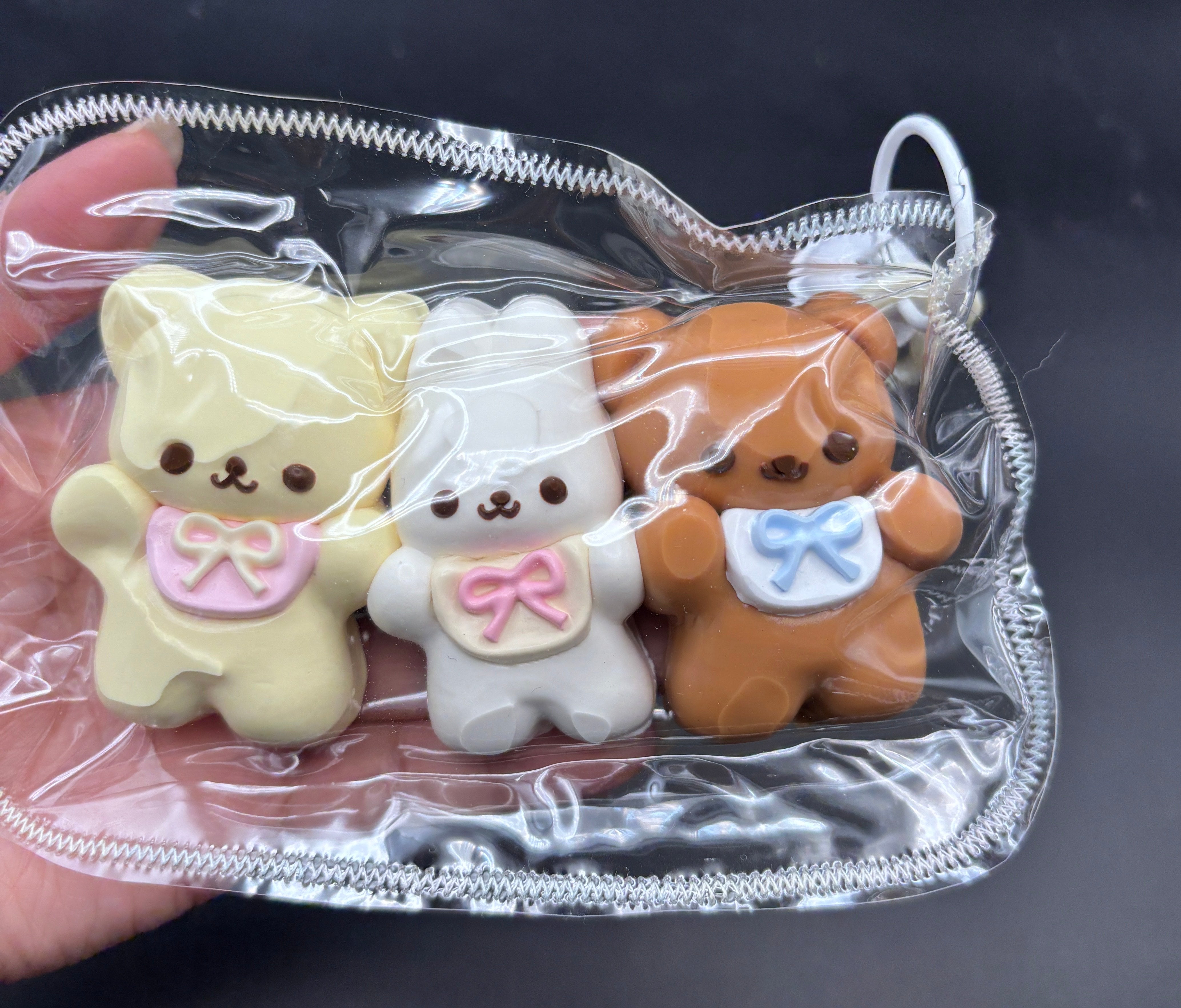 Handmade 3 cute animals water texture Taba Squishy Toy