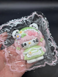 Super cute kitty with panda deco taba squishy