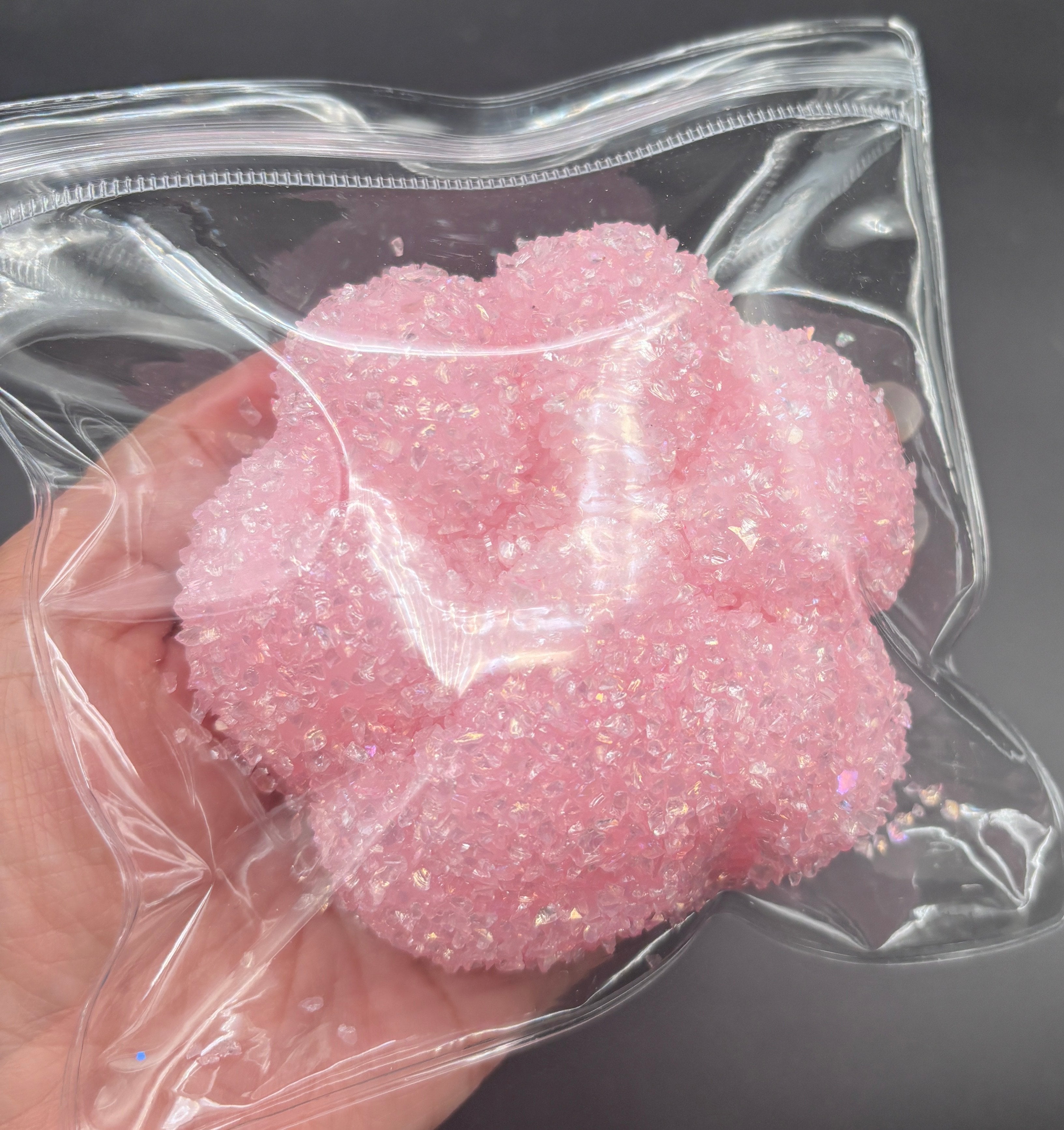 Extra large crystal crunch pink Cat Paw Squishy Toy super soft 200g