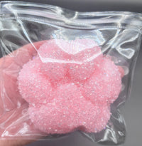 Extra large crystal crunch pink Cat Paw Squishy Toy super soft 200g