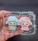 Cute mini sheep twins keychain Taba Squishy Toy