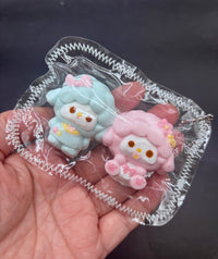 Cute mini sheep twins keychain Taba Squishy Toy