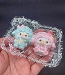 Cute mini sheep twins keychain Taba Squishy Toy