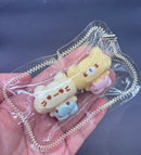 Pack of 2 cat and bear keychain soft taba squishy
