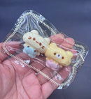 Pack of 2 cat and bear keychain soft taba squishy