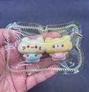 Pack of 2 cat and bear keychain soft taba squishy