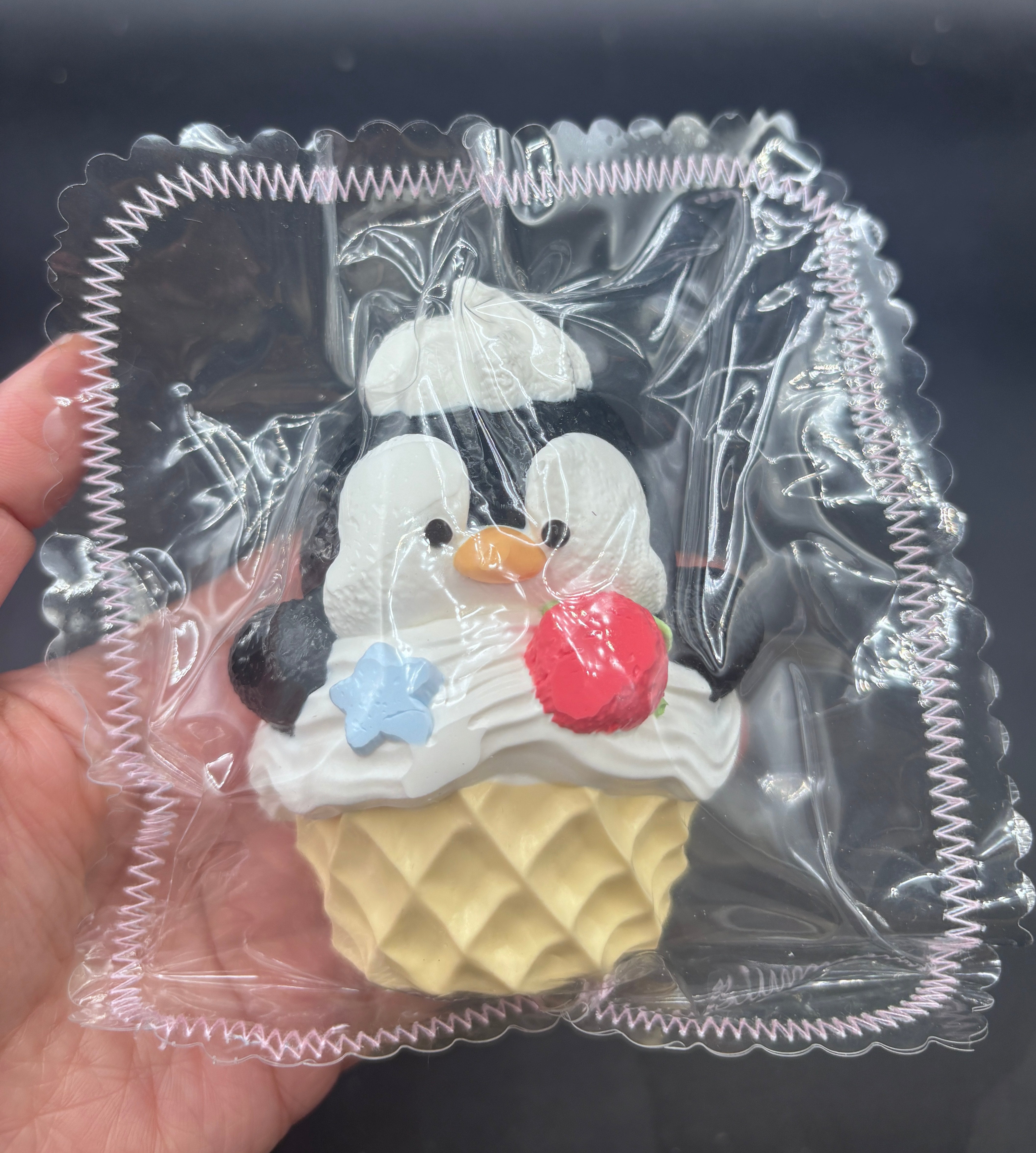 penguin cone with cream detailed Taba Squishy Toy