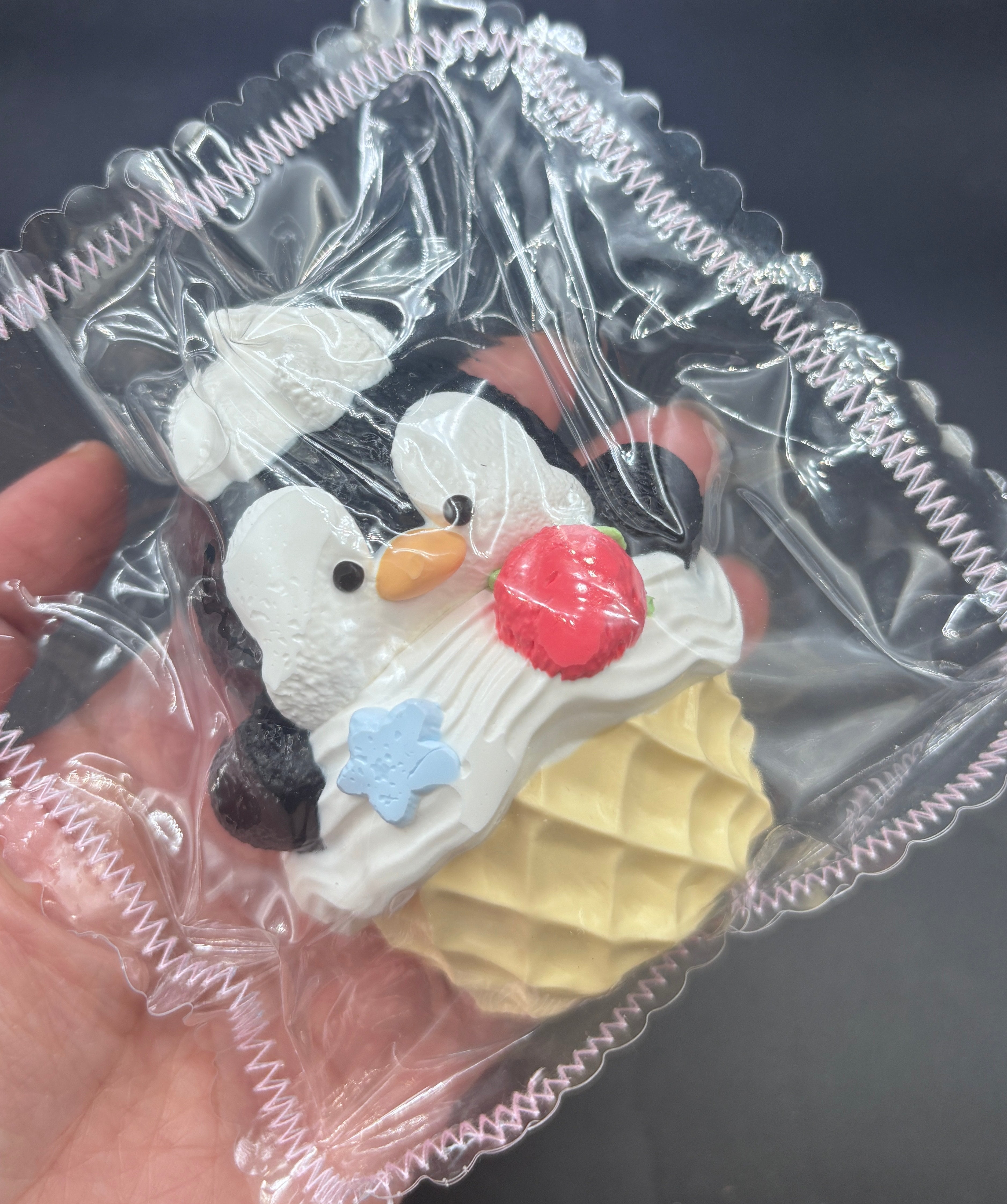 penguin cone with cream detailed Taba Squishy Toy