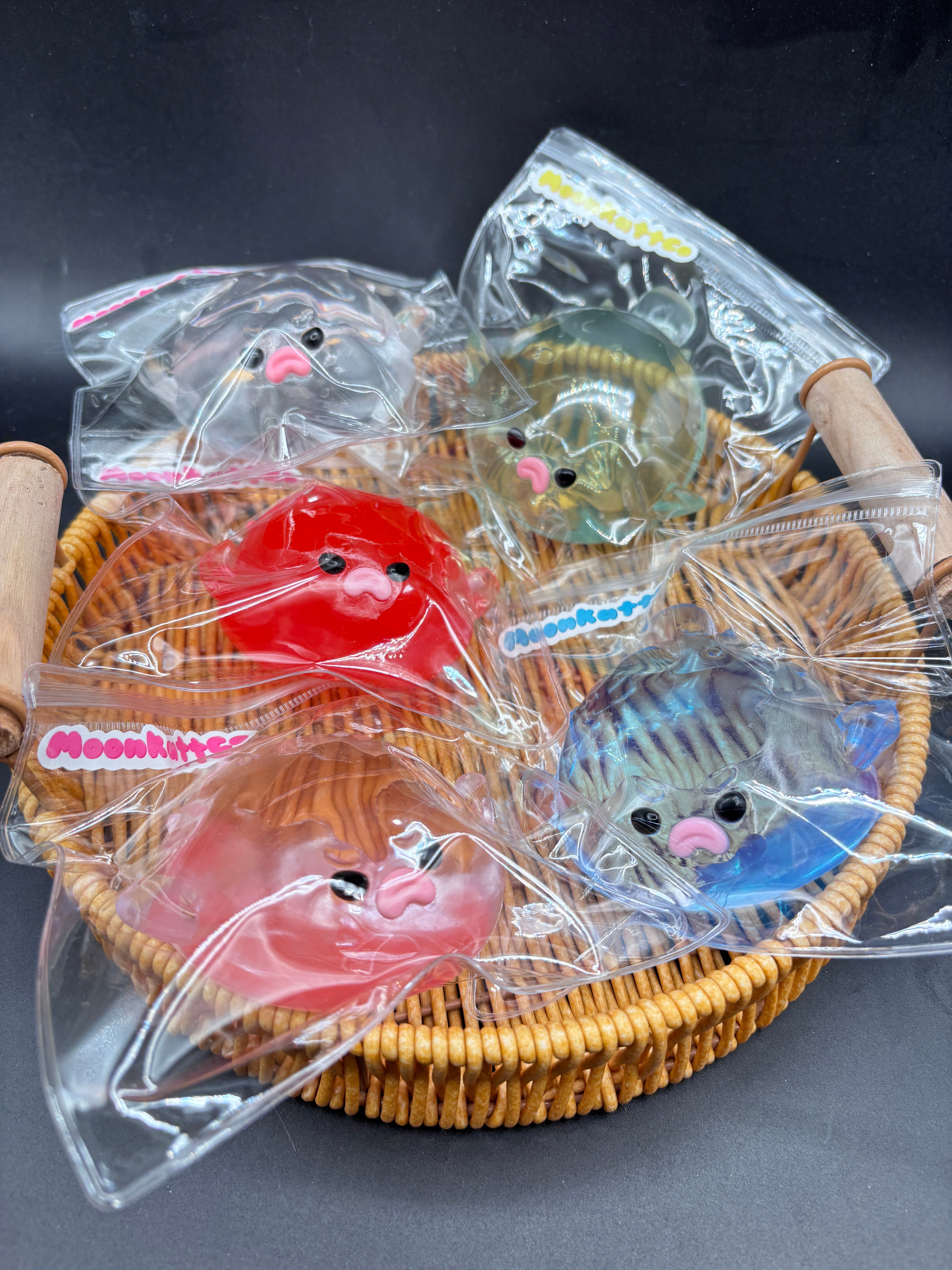 clear puffer fish soft taba squishy